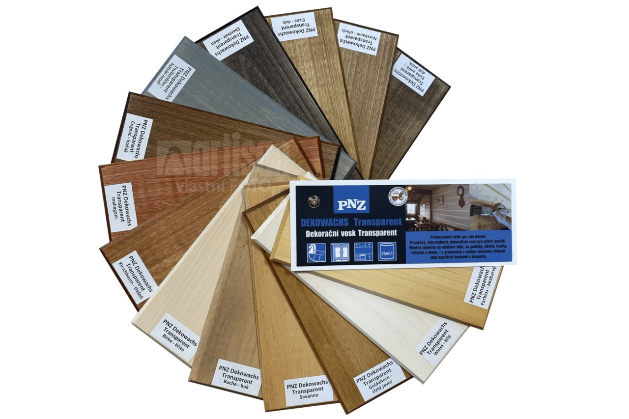 PNZ Vzorník Dekorační vosk Transparent - vějíř PNZ