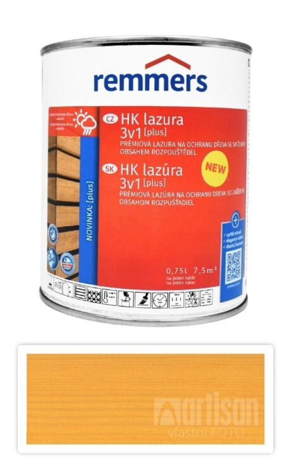 REMMERS HK lazura 3v1 Plus - ochranná lazura na dřevo pro exteriér 0.75 l Pinie/Modřín Remmers