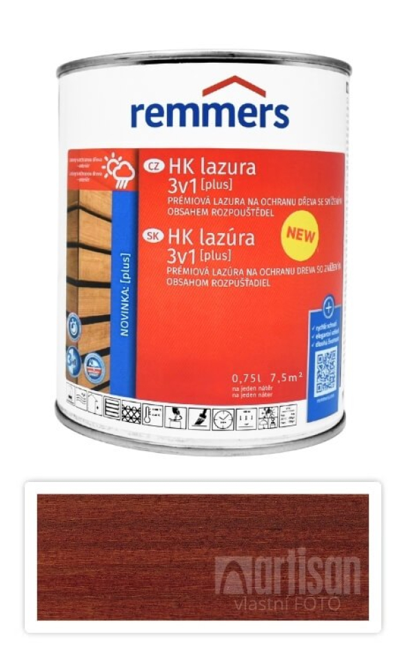 REMMERS HK lazura 3v1 Plus - ochranná lazura na dřevo pro exteriér 0.75 l Teak Remmers