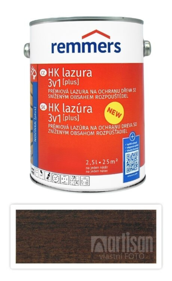 REMMERS HK lazura 3v1 Plus - ochranná lazura na dřevo pro exteriér 2.5 l Palisandr Remmers