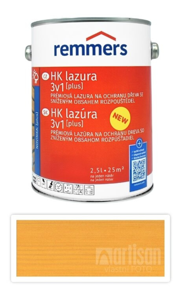 REMMERS HK lazura 3v1 Plus - ochranná lazura na dřevo pro exteriér 2.5 l Pinie/Modřín Remmers