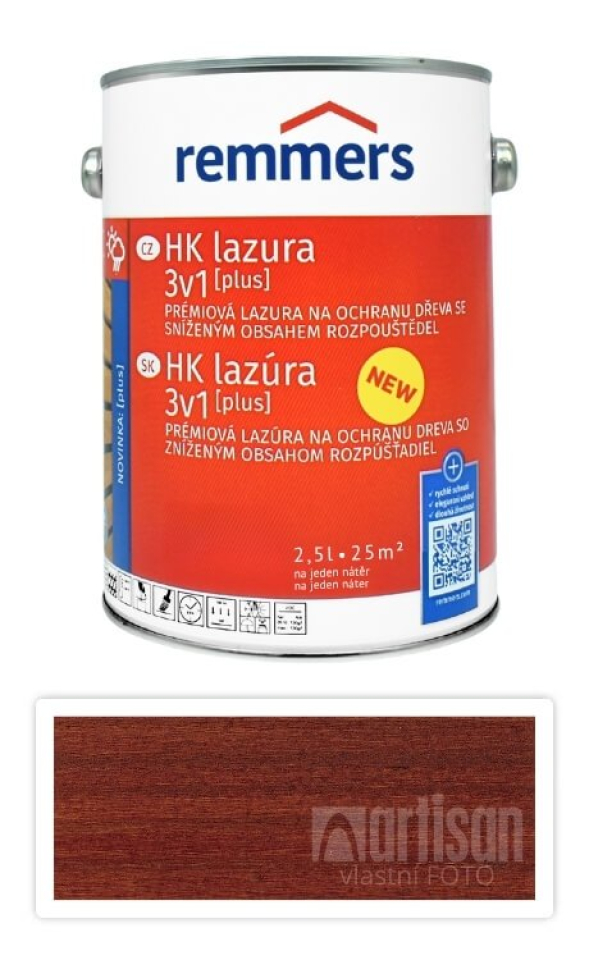 REMMERS HK lazura 3v1 Plus - ochranná lazura na dřevo pro exteriér 2.5 l Teak Remmers
