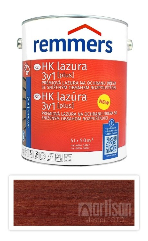 REMMERS HK lazura 3v1 Plus - ochranná lazura na dřevo pro exteriér 5 l Teak Remmers