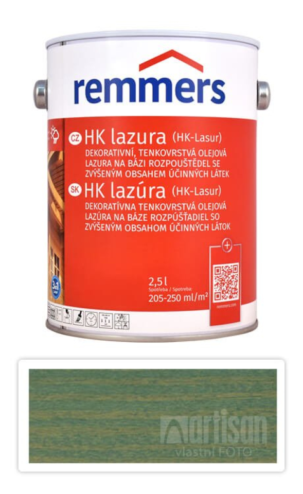 REMMERS HK lazura - ochranná lazura na dřevo pro exteriér 2.5 l Zelená sůl Remmers