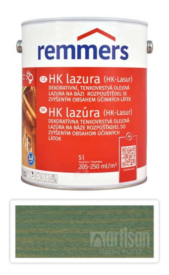 REMMERS HK lazura - ochranná lazura na dřevo pro exteriér 5 l Zelená sůl Remmers