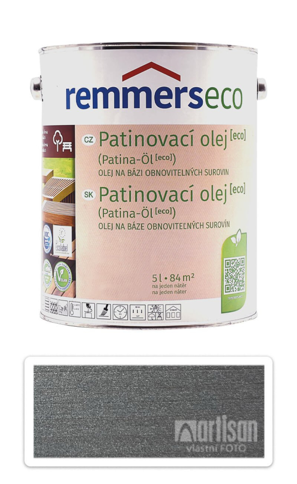 REMMERS Patinovací olej ECO - vodou ředitelný terasový olej 5 l Grafitově šedý Remmers