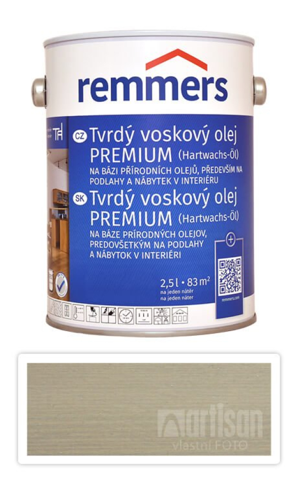 REMMERS Tvrdý voskový olej PREMIUM 2.5 l Nebelgrau / Mlha FT 20930 Remmers