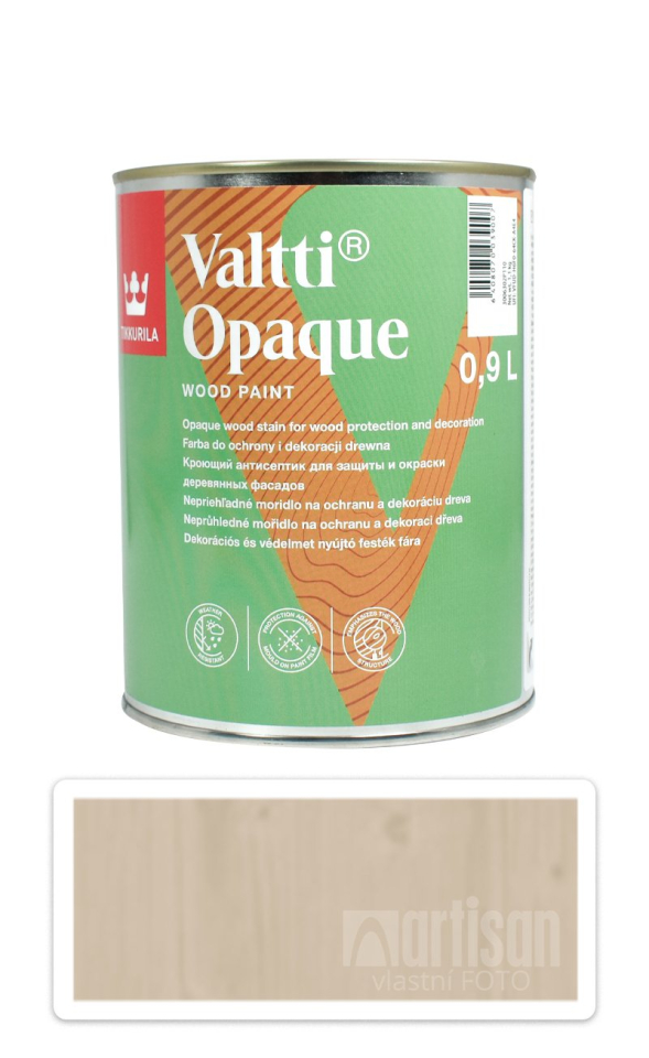 TIKKURILA Valtti Opaque - polomatná krycí barva na dřevo 0.9 l Q601 TIKKURILA