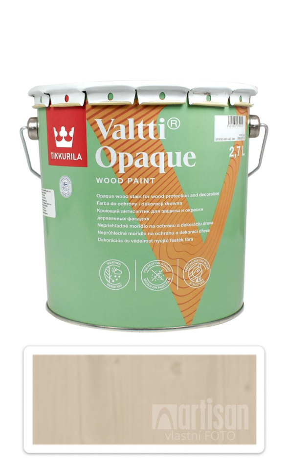 TIKKURILA Valtti Opaque - polomatná krycí barva na dřevo 2.7 l Q601 TIKKURILA