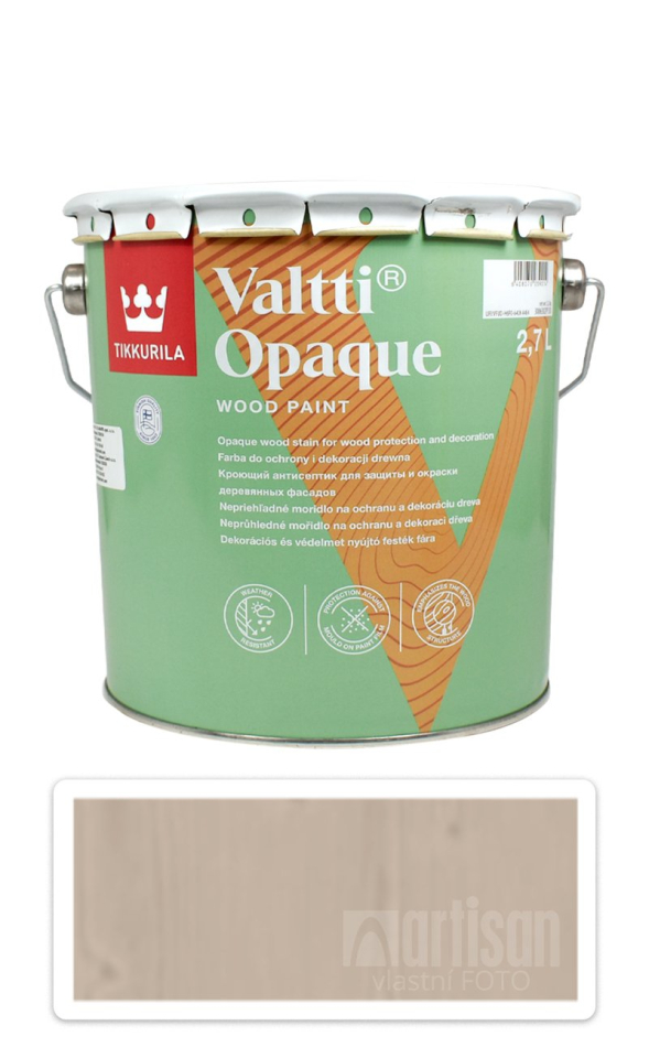 TIKKURILA Valtti Opaque - polomatná krycí barva na dřevo 2.7 l Q643 TIKKURILA