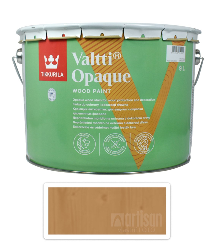 TIKKURILA Valtti Opaque - polomatná krycí barva na dřevo 9 l D105 TIKKURILA