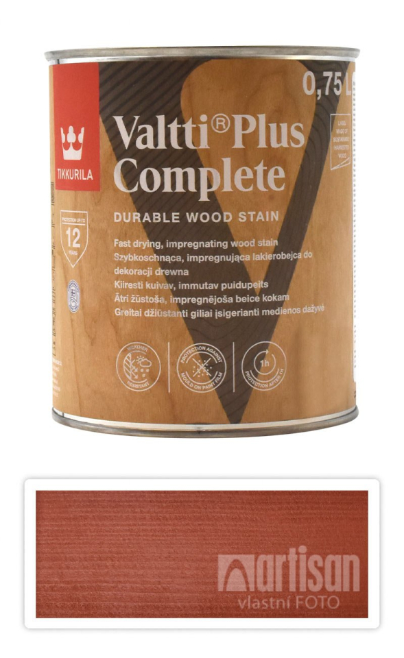 TIKKURILA Valtti Plus Complete - matná tenkovrstvá lazura 0.75 l Mahagon TIKKURILA