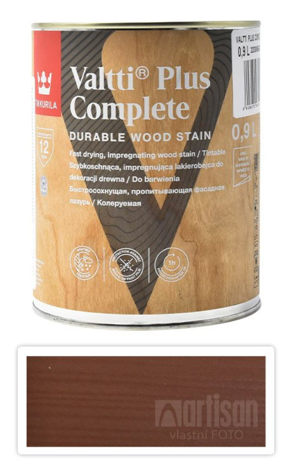 TIKKURILA Valtti Plus Complete - matná tenkovrstvá lazura 0.9 l Honka 5072 TIKKURILA