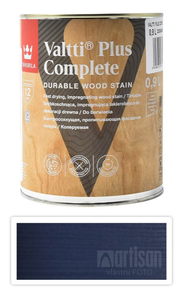 TIKKURILA Valtti Plus Complete - matná tenkovrstvá lazura 0.9 l Ilta 5085 TIKKURILA