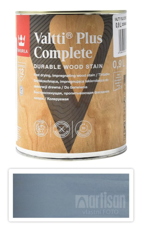 TIKKURILA Valtti Plus Complete - matná tenkovrstvá lazura 0.9 l Kajo 5084 TIKKURILA