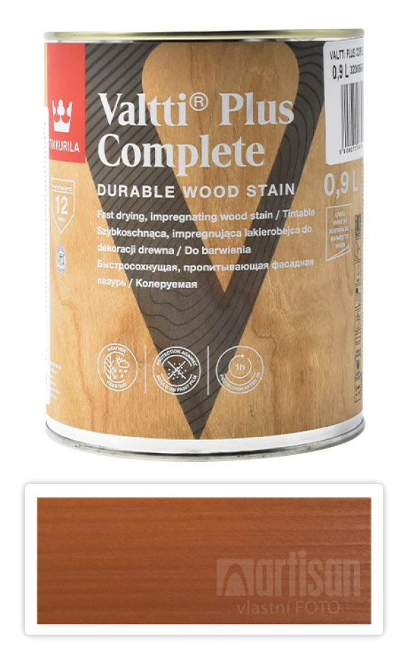 TIKKURILA Valtti Plus Complete - matná tenkovrstvá lazura 0.9 l Kantarelli 5054 TIKKURILA