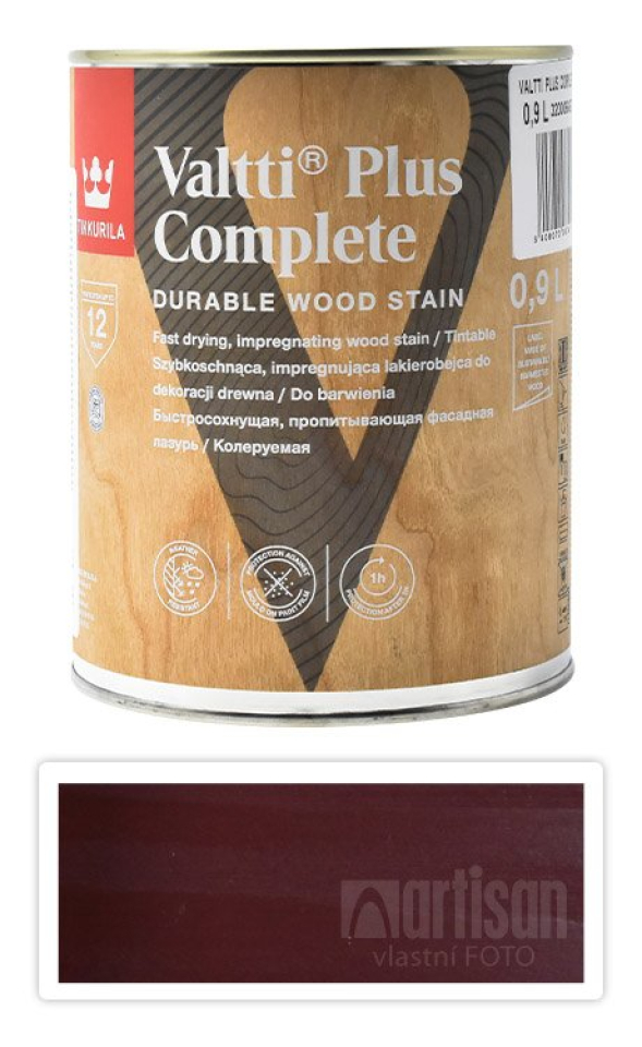 TIKKURILA Valtti Plus Complete - matná tenkovrstvá lazura 0.9 l Kihokki 5075 TIKKURILA