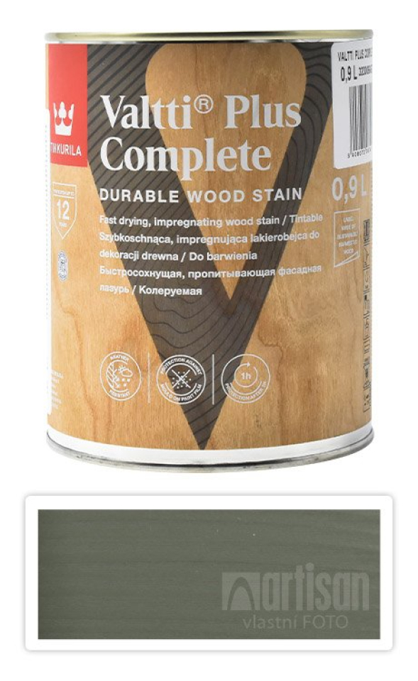 TIKKURILA Valtti Plus Complete - matná tenkovrstvá lazura 0.9 l Näre 5068 TIKKURILA