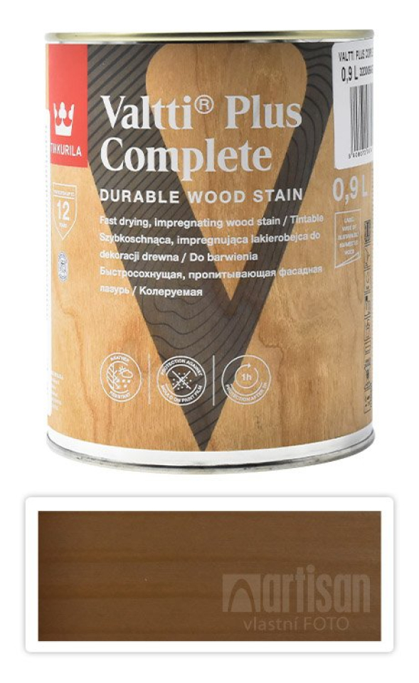 TIKKURILA Valtti Plus Complete - matná tenkovrstvá lazura 0.9 l Ruoko 5070 TIKKURILA