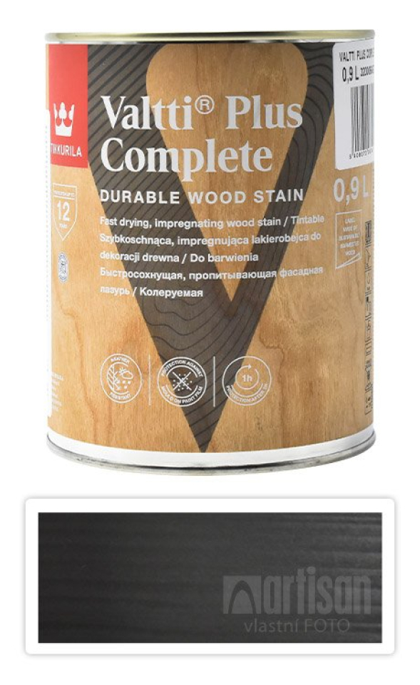 TIKKURILA Valtti Plus Complete - matná tenkovrstvá lazura 0.9 l Turve 5088 TIKKURILA