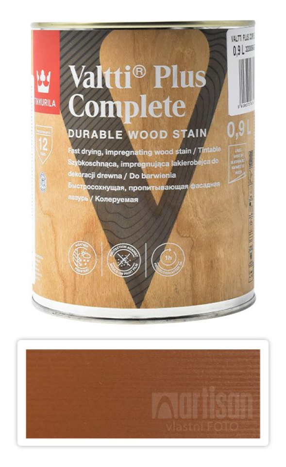 TIKKURILA Valtti Plus Complete - matná tenkovrstvá lazura 0.9 l Vahvero 5053 TIKKURILA