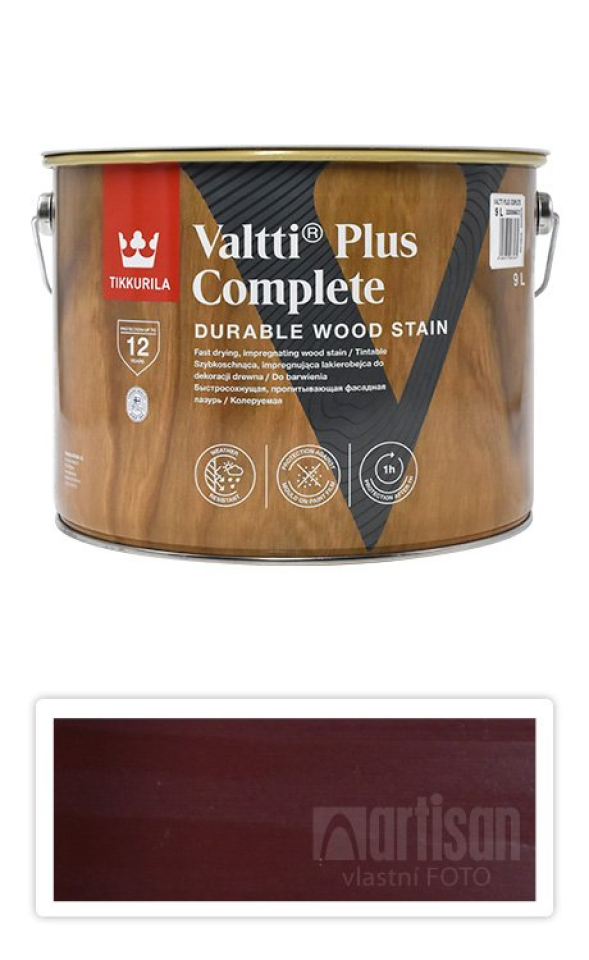TIKKURILA Valtti Plus Complete - matná tenkovrstvá lazura 9 l Kihokki 5075 TIKKURILA
