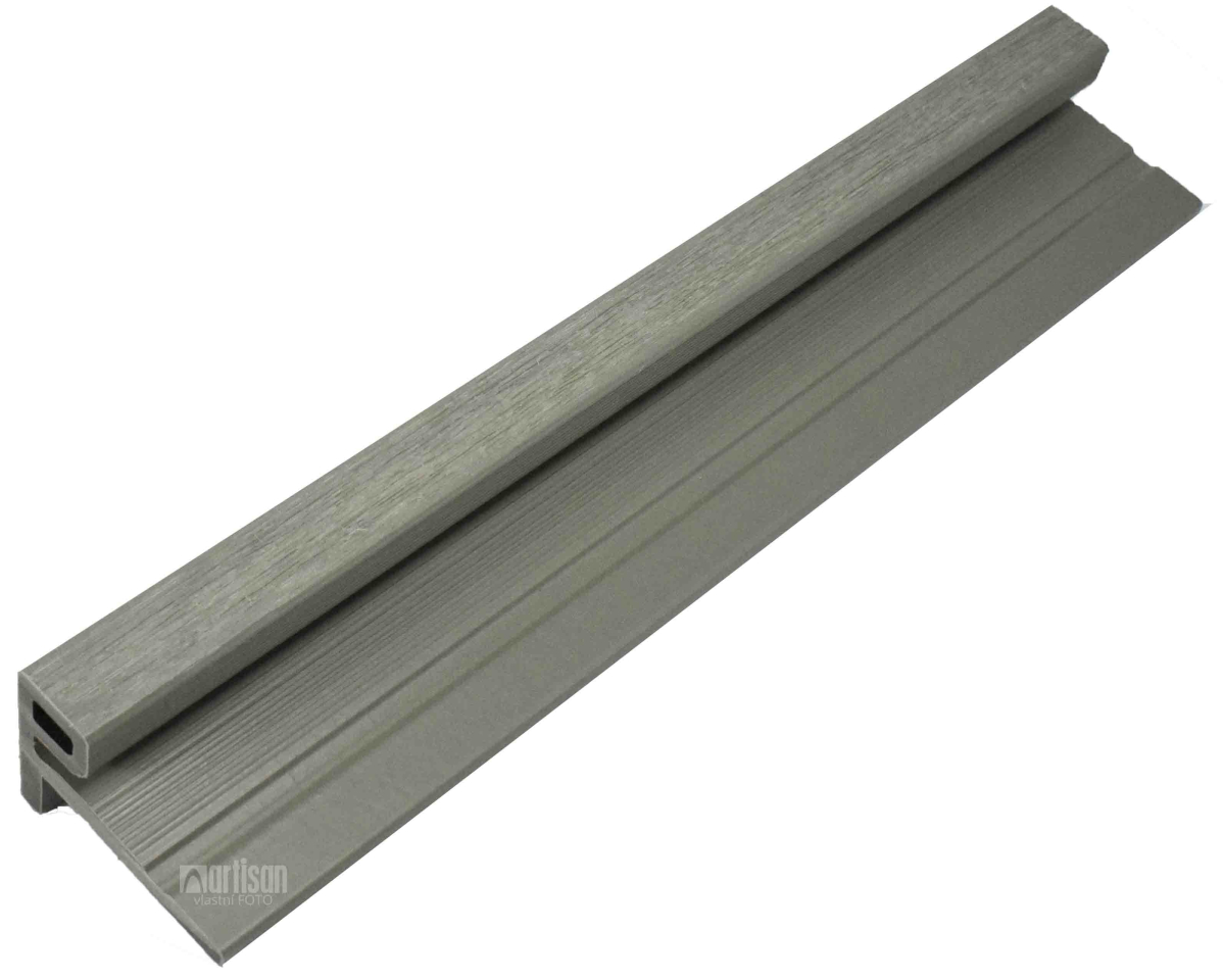 Ukončovací lišta pro WPC obkladové panely lamelové Dřevoplus Profi 54x75x2800 - Antique Dřevoplus