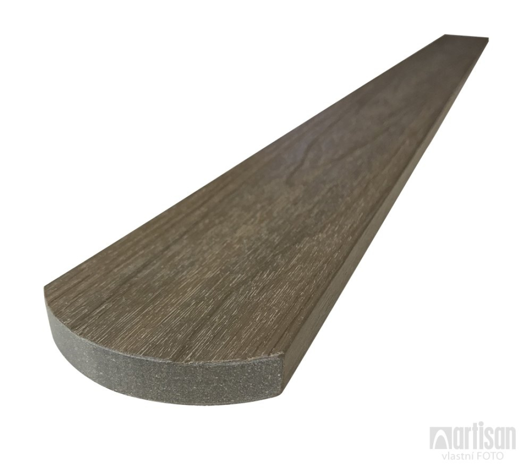 WPC dřevoplastové plotovky Dřevoplus Profi půlkulaté 15x80x900 - Teak Dřevoplus