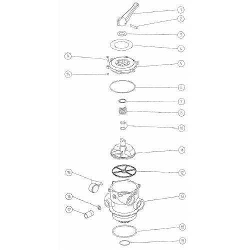 Pentair Pool Products Těsnění na hřídel (dřík) rotoru pro 6-cestný ventil  AZUR TOP 1